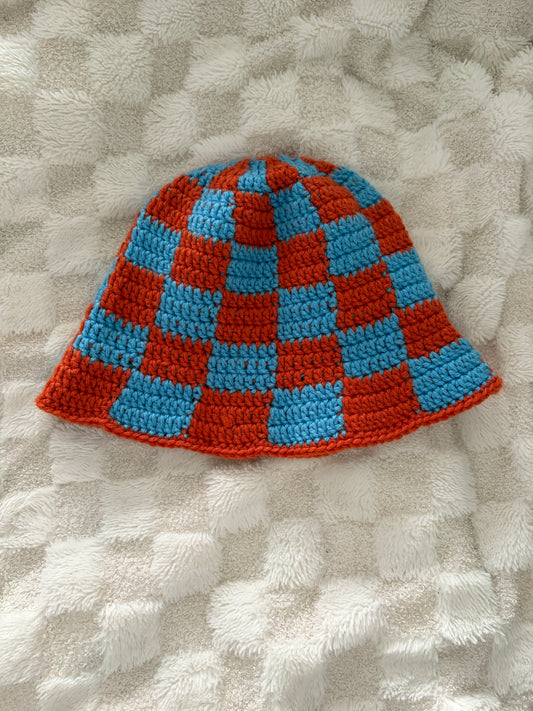 Blue Orange Checkered