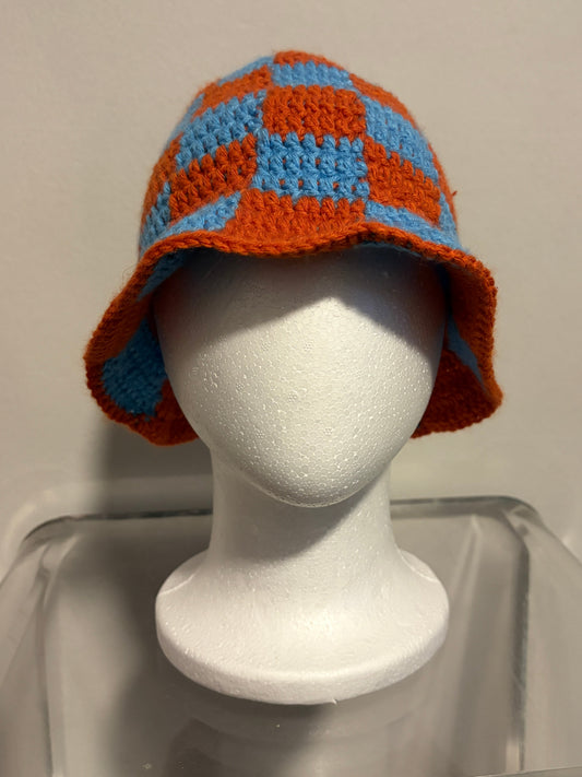 Blue Orange Checkered